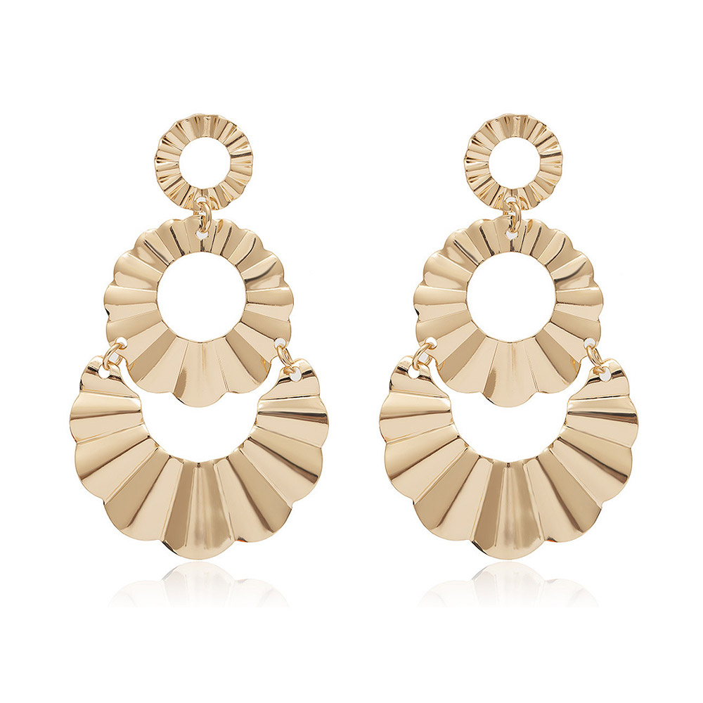 Round Statement Long Earrings